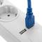 Multiprise 6 Schuko 250 V avec 2 ports USB Blanc avec Interrupteur
