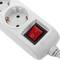 Multiprise 6 Schuko 250 V avec 2 ports USB Blanc avec Interrupteur