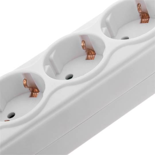Multiprise 6 Schuko 250 V avec 2 ports USB Blanc avec Interrupteur