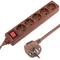 Regleta de enchufes 5 schuko 16A 250V madera con cable de 1.5m