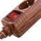 Regleta de enchufes 5 schuko 16A 250V madera con cable de 1.5m