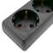 PDU strip 3 way 16A 250V black with 3 m electrical wire