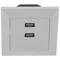 Base presa 2 x USB 80x80mm A femmina per l'incorporamento