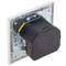 Base de enchufe schuko con USB A hembra 80x80mm para empotrar