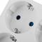 White quadruple schuko multiplier plug adapter
