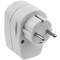 Weißer Schuko 220VAC Stecker mit Schalter