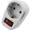 Weißer Schuko 220VAC Stecker mit Schalter