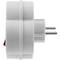 Weißer 250-VAC-Doppel-Schuko-Stecker mit Schalter