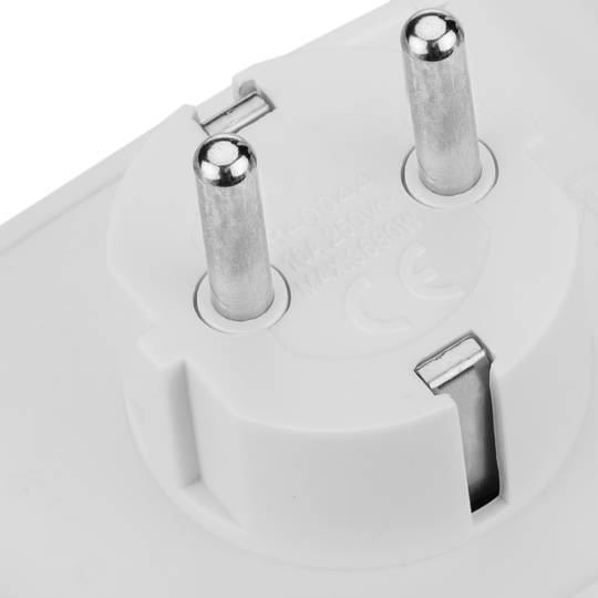 Adattatore moltiplicatore schuko doppio bianco