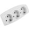 Plug adapter multiplier schuko triple white