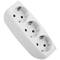 Plug adapter multiplier schuko triple white