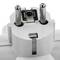 Plug 220VAC White Triple schuko with Switch
