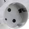 Plug 220VAC White Triple schuko with Switch