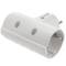 Multiplicateur prise double broche schuko blanc