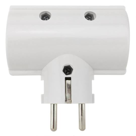 Multiplicateur prise double broche schuko blanc