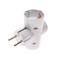 Ficha de pinos Multiplier Schuko branco triplo