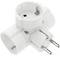 Pin triplo plug triplo colore bianco con angolo