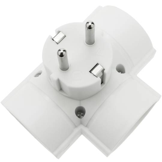 Pin triplo plug triplo colore bianco con angolo