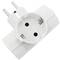 Pin triplo plug triplo colore bianco con angolo