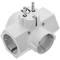 Multiplier pin plug quadruple schuko white