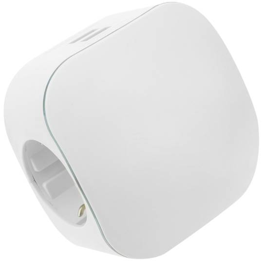 Multiplier poligen Stecker schuko triple weiß mit USB-Ladegerät 5VDC