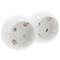 Multiplicador adaptador de clavija enchufe schuko doble blanco redondeado