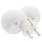 Multiplicador adaptador de clavija enchufe schuko doble blanco redondeado