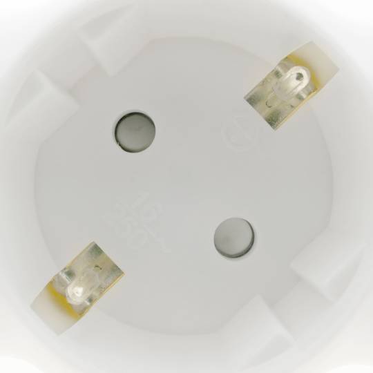 Multiplicador adaptador de clavija enchufe schuko doble blanco redondeado