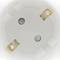 Multiplicador adaptador de clavija enchufe schuko doble blanco redondeado