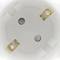 Plug adapter multiplier schuko triple white rounded