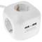 Base de 4 endolls schuko amb 2 ports USB tipus cub blanc