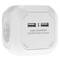 Base de 4 endolls schuko amb 2 ports USB tipus cub blanc