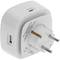 Schuko socket with 2 USB ports and 1 USB-C white