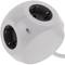Base de 3 endolls schuko amb 2 ports USB, 2 USB-C i càrrega sense fil tipus cub blanc