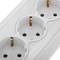 Bloc multiprises de table avec 3 prises Schuko avec 1 port USB et 1 port USB-C blanc
