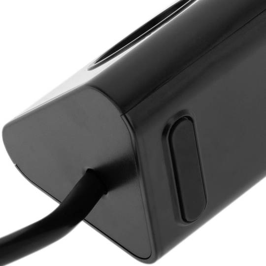 Tafelcontactdoos met 3 schuko-aansluitingen met 1 USB-poort en 1 USB-C-poort zwart