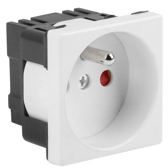 Presa a muro Lanberg AC 230V 45x45 bianco AC-4545-EW