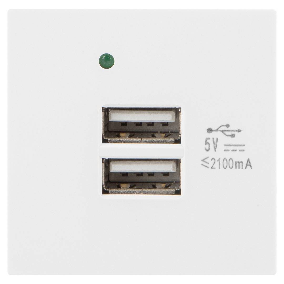 Toma de pared 230V de Lanberg con dos USB 2.1A