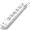 Ciabatta elettrica Salicru con protezione elettrica con 5 spine schuko e 2 porte USB