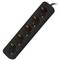 Power strip with 5 Schuko plugs from Lanberg, black color, 1.5m