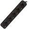 Power strip with 5 Schuko plugs from Lanberg, black color, 1.5m
