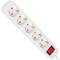 Power strip with 5 Schuko sockets with Lanberg switch, white color 3m