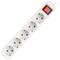 Power strip with 5 Schuko sockets with Lanberg switch, white color 3m