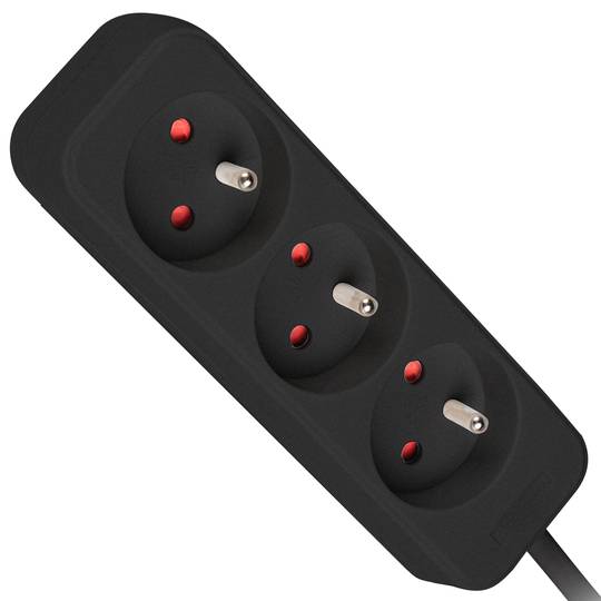 Presa multipla Lanberg Schuko con 3 spine, nera, 1,5 m PS0-03E-0150-BK
