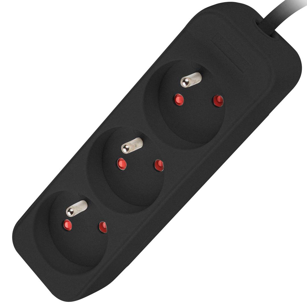 Presa multipla Lanberg Schuko con 3 spine, nera, 1,5 m PS0-03E-0150-BK