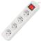 Lanberg 4-socket France Schuko power strip with switch white 1.5m PS1-04E-0150-W