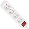 Lanberg 4-socket France Schuko power strip with switch white 1.5m PS1-04E-0150-W