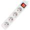 Lanberg 4-socket France Schuko power strip with switch white 1.5m PS1-04E-0150-W