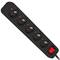Lanberg 5-way French Schuko power strip with switch black 1.5m PS1-05E-0150-BK