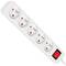 Lanberg 5 prese multipresa Schuko Francia con interruttore bianco 1,5 m PS1-05E-0150-W